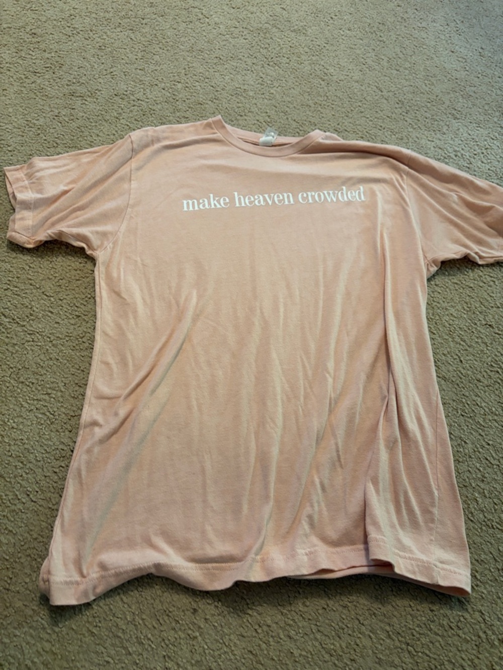 Tultex Make Heaven Crowded Graphic Tee - Light Pink